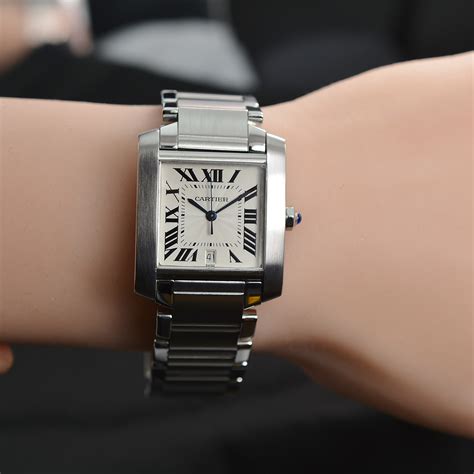 mens cartier tank francaise watches|cartier tank francaise watch price.